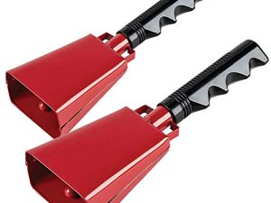 2 pack 7 in. steel cowbell/Noise makers with handles. Cheering Bell for sporting