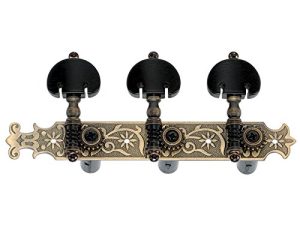 Golden Gate F-2108 Classical Guitar Tuners - 2 Planks (3+3) - Antique Brass