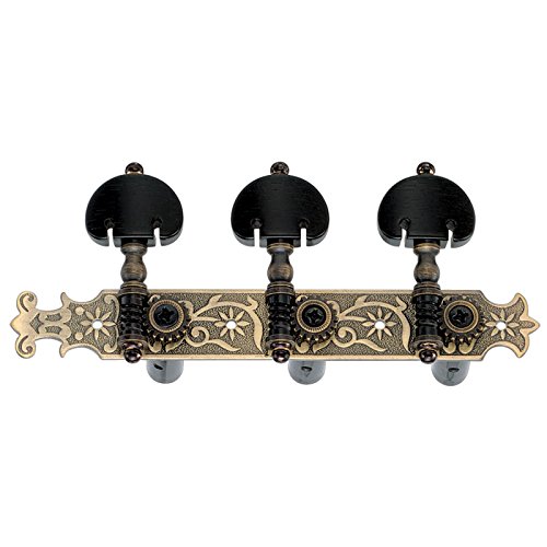 Golden Gate F-2108 Classical Guitar Tuners - 2 Planks (3+3) - Antique Brass Golden Gate F-2108 Classical Guitar Tuners - 2 Planks (3+3) - Antique Brass