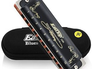 East top Diatonic Harmonica Key of Ab 10 Holes 20 Tones 008K Blues Harp Mouth Organ Harmonica with Black Cover