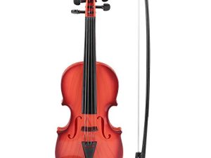 Kids Violin - Acoustic Violin Toy Stringed Musical Instruments for Beginners - Christmas Gift for Kids 3-12(Light Brown)