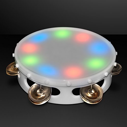 FlashingBlinkyLights Light Up Round Tambourine 6" with Multicolor LEDs FlashingBlinkyLights Light Up Round Tambourine 6" with Multicolor LEDs