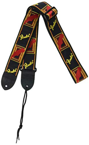 Fender Neon Monogramed Daphne Blue Guitar Strap Fender Neon Monogramed Daphne Blue Guitar Strap