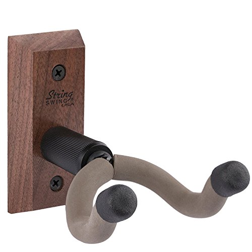 String Swing CC01K-BW Guitar Hanger and Guitar Wall Mount Bracket Holder for Acoustic and Electric Guitars Black Walnut String Swing CC01K-BW Guitar Hanger and Guitar Wall Mount Bracket Holder for Acoustic and Electric Guitars Black Walnut