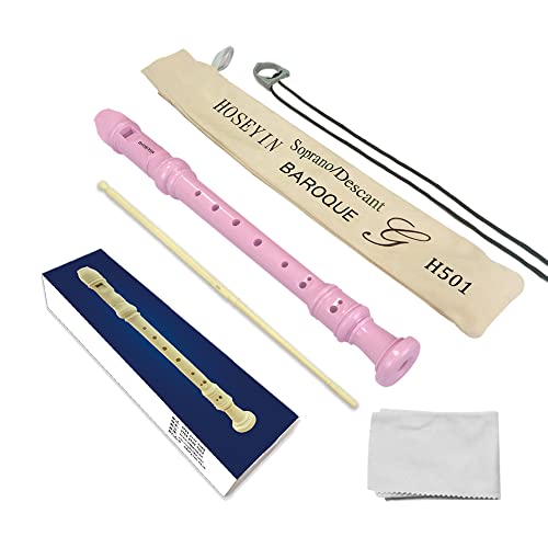 HOSEYIN Soprano Recorder Baroque style German style C Key 8 Holes Soprano Recorder for Beginners Kids students (Baroque HOSEYIN Soprano Recorder Baroque style German style C Key 8 Holes Soprano Recorder for Beginners Kids students (Baroque