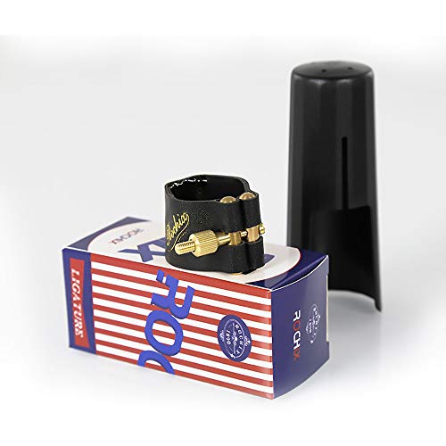 Rochix Leather Ligature with Copper Sheet and Plastic Cap for Tenor Saxophone Sax Rochix Leather Ligature with Copper Sheet and Plastic Cap for Tenor Saxophone Sax