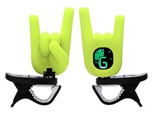 2Eleven Music Clip On Devil Horn Hand Gesture Guitar Tuner with Modes for Guitar