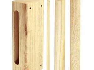 Newbested 7 Inch Solid Wood Rhythm Block Musical Percussion Instrument with Mallet and 2 Pack 8 Inch Rhythm Music Lummi Sticks