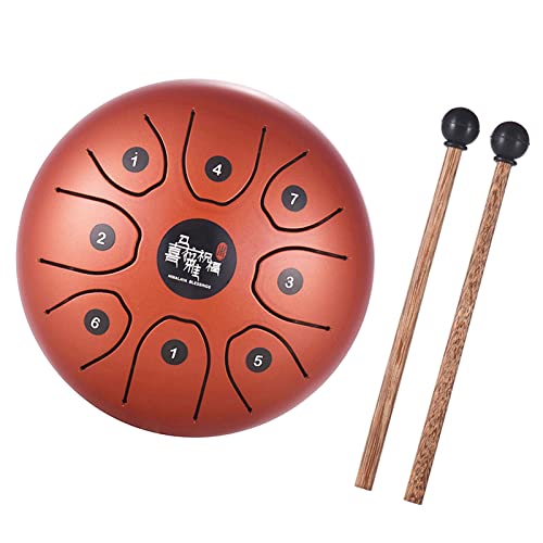 Btuty Mini 8-Tone Steel Tongue Drum 5.5 Inch C Key Percussion Instrument Handpan Drum with Drum Mallets Carry Bag Btuty Mini 8-Tone Steel Tongue Drum 5.5 Inch C Key Percussion Instrument Handpan Drum with Drum Mallets Carry Bag