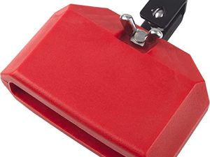TUOREN 5“ Jam Block Musical Percussion Instrument Plastic Latin Drum Instrument (Red)