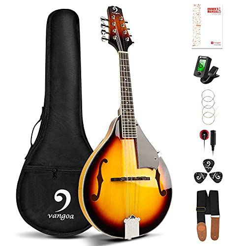 Vangoa A Style Mandolin Musical Instrument Sunburst Vangoa A Style Mandolin Musical Instrument Sunburst