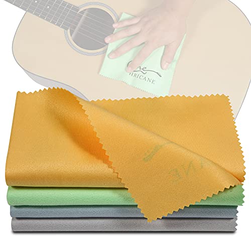Hricane 4-Pack 12"x12" Guitar Cloths Ultrafine fiber suede Plush Polishing Cloths for Musical Instruments Premium Polishing & Cleaning Cloths for Guitar Violin Piano Clarinet Trumpet Sax Universal Hricane 4-Pack 12"x12" Guitar Cloths Ultrafine fiber suede Plush Polishing Cloths for Musical Instruments Premium Polishing & Cleaning Cloths for Guitar Violin Piano Clarinet Trumpet Sax Universal