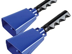 2 pack 7 in. steel cowbell/Noise makers with handles. Cheering Bell for sporting