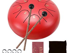 MITUTEN Steel Tongue Drum 8 Notes 6 Inches Chakra Tank Drum With bag