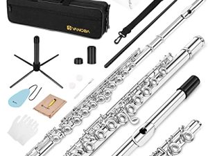 Vangoa Flutes Closed Hole 16 Keys C Flute Instrument for Beginner Kid Orchestra School Band Student with Case