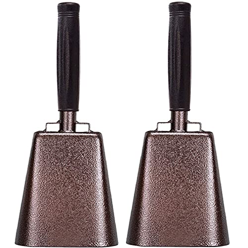 2 pack 7 in. steel cowbell/Noise makers with handles. Cheering Bell for sporting 2 pack 7 in. steel cowbell/Noise makers with handles. Cheering Bell for sporting
