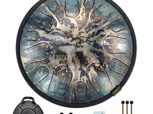 AS TEMAN Steel Tongue Drum 14inche 14Notes handpan Drum Percussion Instrument-tank drum-Hank drum