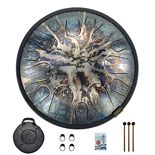 AS TEMAN Steel Tongue Drum 14inche 14Notes handpan Drum Percussion Instrument-tank drum-Hank drum AS TEMAN Steel Tongue Drum 14inche 14Notes handpan Drum Percussion Instrument-tank drum-Hank drum