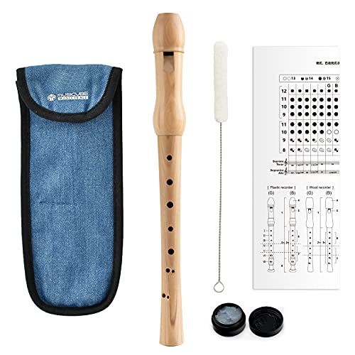 MUSICUBE Soprano Recorder Instrument Baroque Recorder for Kids Adults Beginner Musical Recorders with Clean Kit and Storage Bag MUSICUBE Soprano Recorder Instrument Baroque Recorder for Kids Adults Beginner Musical Recorders with Clean Kit and Storage Bag