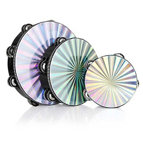 3 Pack Radiant Tambourine 6 inch 8 inch 10 inch Hand Held Wood Tambourine Metal Jingles Musical Educational Instrument Rhythm Percussion Tambourine for KTV 3 Pack Radiant Tambourine 6 inch 8 inch 10 inch Hand Held Wood Tambourine Metal Jingles Musical Educational Instrument Rhythm Percussion Tambourine for KTV