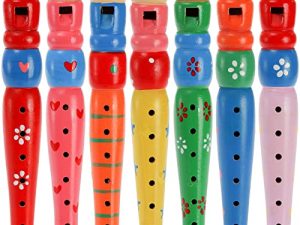Foraineam 7 Pieces Small Wooden Recorders Wooden Flute Musical Instrument