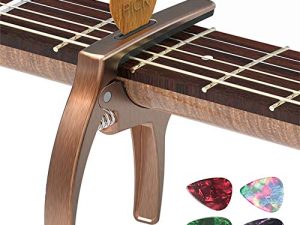 TANMUS 3in1 Guitar Capo for Acoustic and Electric Guitars(with Pick Holder and 4Picks)