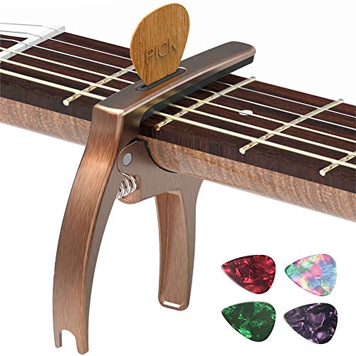 TANMUS 3in1 Guitar Capo for Acoustic and Electric Guitars(with Pick Holder and 4Picks) TANMUS 3in1 Guitar Capo for Acoustic and Electric Guitars(with Pick Holder and 4Picks)