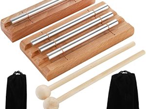 Tosnail Set of 2 Meditation Chime with Mallet and Cloth Bag