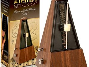 Tempi Metronome for Musicians - Includes Ebook and 2-Year Warranty - Mechanical Metronome for Piano