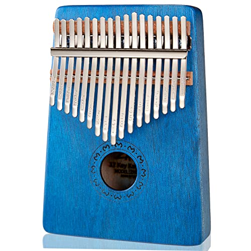 Kalimba 17 Keys Thumb Piano Premium Mahogany Maya Pattern Finger Piano Handhold Mbira Portable Premium Musical Instrument Gift for Kids Adults Amateur and Beginner (Blue) Kalimba 17 Keys Thumb Piano Premium Mahogany Maya Pattern Finger Piano Handhold Mbira Portable Premium Musical Instrument Gift for Kids Adults Amateur and Beginner (Blue)