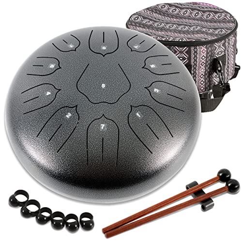 Premium Cast Iron Steel Tongue Drum 12” 11 Notes Premium Cast Iron Steel Tongue Drum 12” 11 Notes