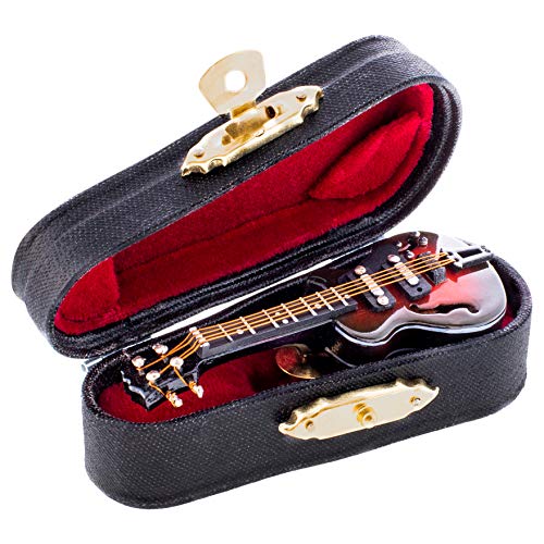 BROADWAY GIFTS Women's Miniature Musical Instrument Lapel Pins - Velvet Lined Case - Electric Guitar BROADWAY GIFTS Women's Miniature Musical Instrument Lapel Pins - Velvet Lined Case - Electric Guitar