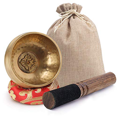 DomeStar Tibetan Singing Bowl Set Sound Bowl Meditation Bowl Unique Gift Helpful for Meditation DomeStar Tibetan Singing Bowl Set Sound Bowl Meditation Bowl Unique Gift Helpful for Meditation
