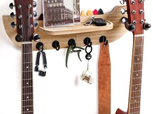 Homde Guitar Wall Mount with 2 Rotatable Rubber Hook