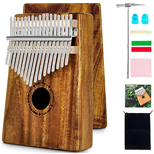 EASTROCK Kalimba Thumb Piano 17 Keys Portable Mbira Finger Piano with Study Instruction and Tune Hammer Kalimba Gifts for Kids Adults Beginners Professional (Acacia) EASTROCK Kalimba Thumb Piano 17 Keys Portable Mbira Finger Piano with Study Instruction and Tune Hammer Kalimba Gifts for Kids Adults Beginners Professional (Acacia)