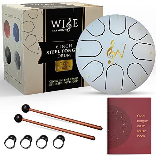 Tongue Drum Steel with Glow in the Dark Stickers Tongue Drum Steel with Glow in the Dark Stickers