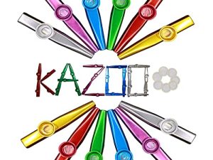 Crystaljun 28Pcs Metal Kazoos With 20Pcs Kazoo Flute Diaphragms