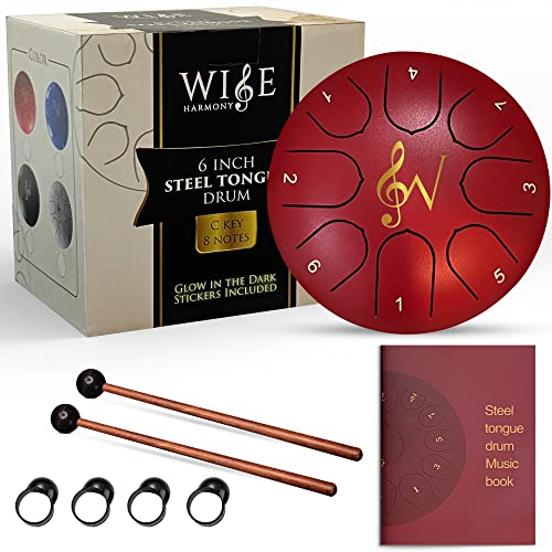 Tongue Drum Steel with Glow in the Dark Stickers Tongue Drum Steel with Glow in the Dark Stickers