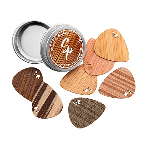 Stickpick | Set of 7 flexible guitar picks made of real wood | For electric Stickpick | Set of 7 flexible guitar picks made of real wood | For electric