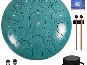 Yasisid Steel Tongue Drum 12 Inches Musical Instruments