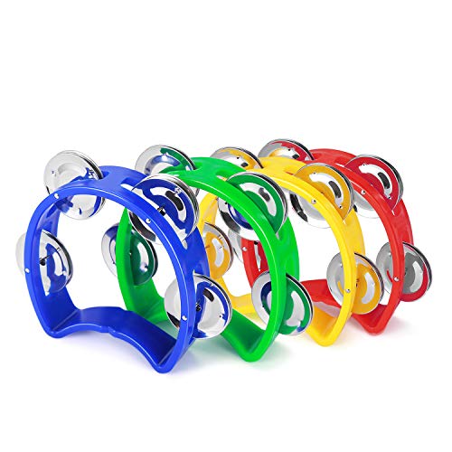 Flexzion Half Moon Musical Tambourine Set of 4 Flexzion Half Moon Musical Tambourine Set of 4