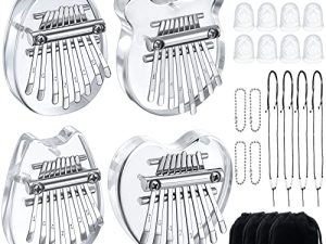 24 PCS 8 Keys Mini Kalimba Piano Christmas Gift Set for Kids
