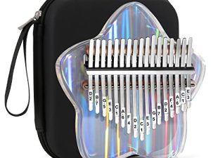 Beveetio Clear Kalimba Thumb Piano With Eva Protective Case