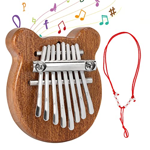 8 Keys Mini Kalimba 2022 New Thumb Piano Bear Shaped Kalimba Music Pocket Thumb Piano Mahogany Wood Finger Piano Christmas Valentines New Year Gifts for Adults Kids Beginners 8 Keys Mini Kalimba 2022 New Thumb Piano Bear Shaped Kalimba Music Pocket Thumb Piano Mahogany Wood Finger Piano Christmas Valentines New Year Gifts for Adults Kids Beginners