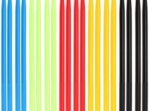 SINJEUN 10 Pair 20 PCS 5A Nylon Drum Sticks 16 Inch Durable Multi Color Nylon Drum Sticks for Musical Instrument Percussion Accessories