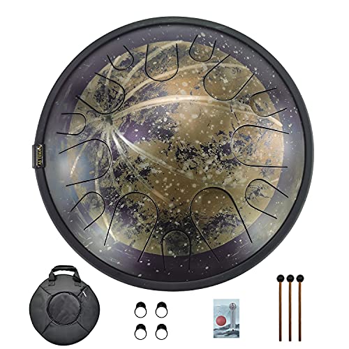AS TEMAN Steel Tongue Drum 14inche 14Notes handpan Drum Percussion Instrument-tank drum-Hank drum AS TEMAN Steel Tongue Drum 14inche 14Notes handpan Drum Percussion Instrument-tank drum-Hank drum