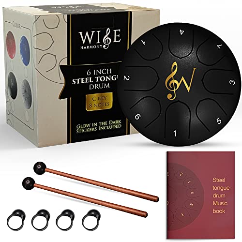 Tongue Drum Steel with Glow in the Dark Stickers Tongue Drum Steel with Glow in the Dark Stickers