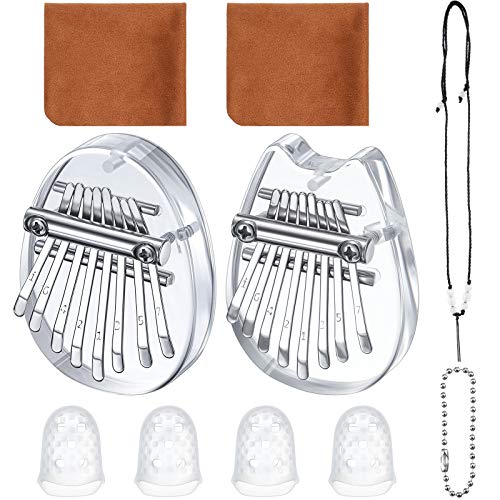 10 Pieces 8 Keys Mini Kalimba Piano Set Include Mini Finger Thumb Piano with Lanyard Chain 10 Pieces 8 Keys Mini Kalimba Piano Set Include Mini Finger Thumb Piano with Lanyard Chain