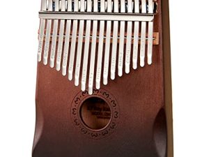 Kalimba 17 Keys Thumb Piano Finger Piano Handhold Mbira Maya Pattern Portable Musical Instrument Gifts for Kids Adults Amateur and Beginner (Gradient Coffee)