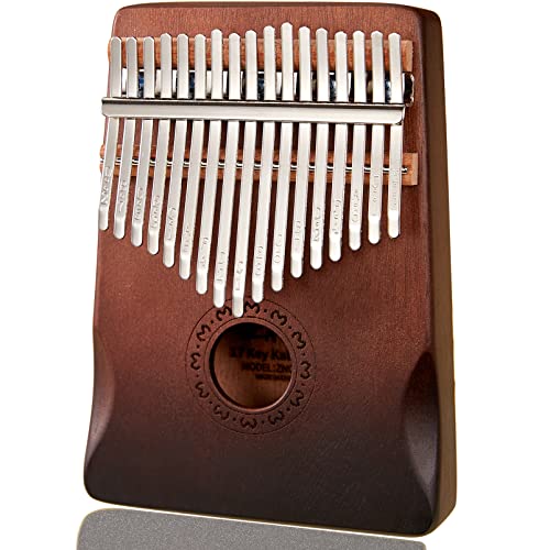 Kalimba 17 Keys Thumb Piano Finger Piano Handhold Mbira Maya Pattern Portable Musical Instrument Gifts for Kids Adults Amateur and Beginner (Gradient Coffee) Kalimba 17 Keys Thumb Piano Finger Piano Handhold Mbira Maya Pattern Portable Musical Instrument Gifts for Kids Adults Amateur and Beginner (Gradient Coffee)